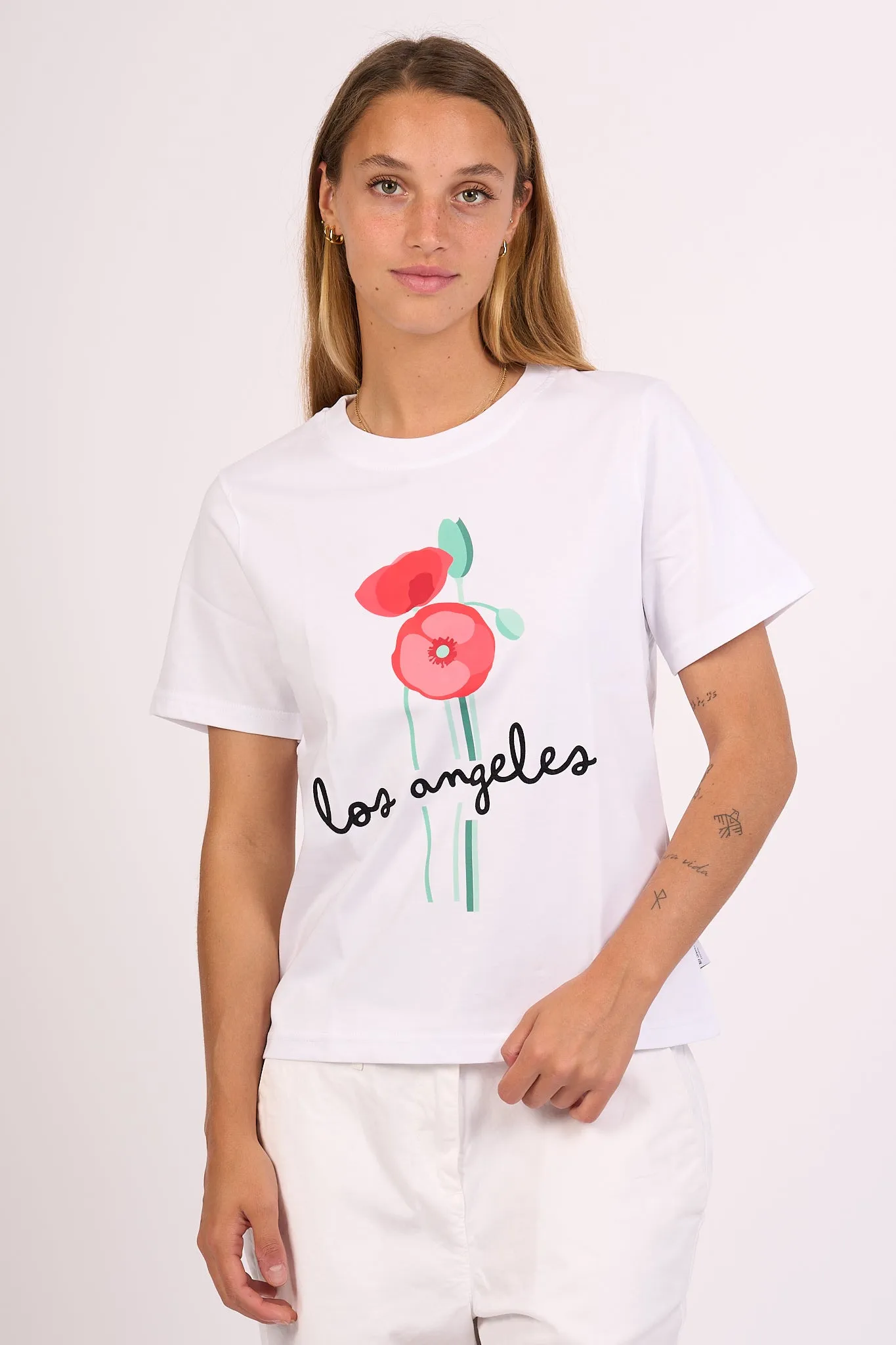 Ko Samui T-shirt Fleurs Bianco Donna