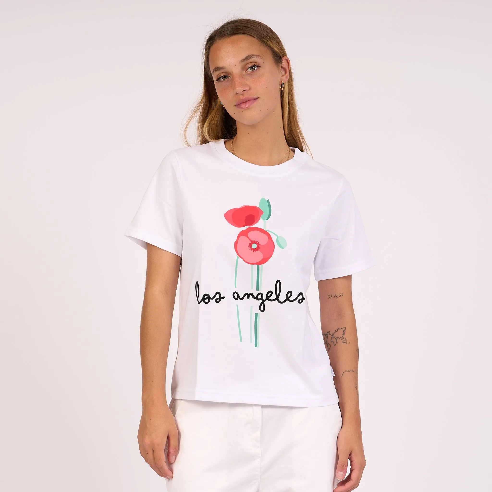 Ko Samui T-shirt Fleurs Bianco Donna