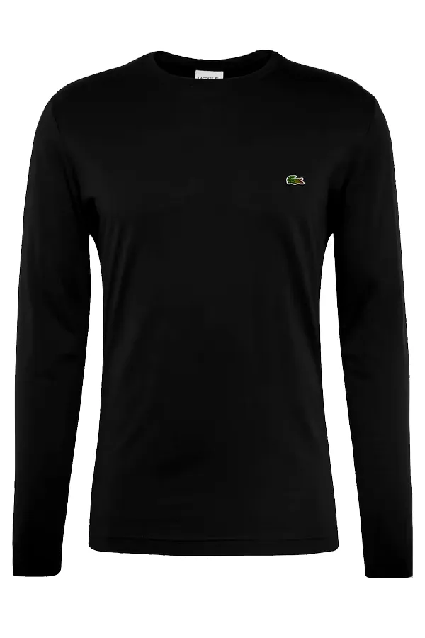 Lacoste Premium Pima L/S Logo Tee Black