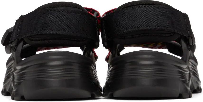 Lanvin Black Suicoke Edition Curb Laces Sandals