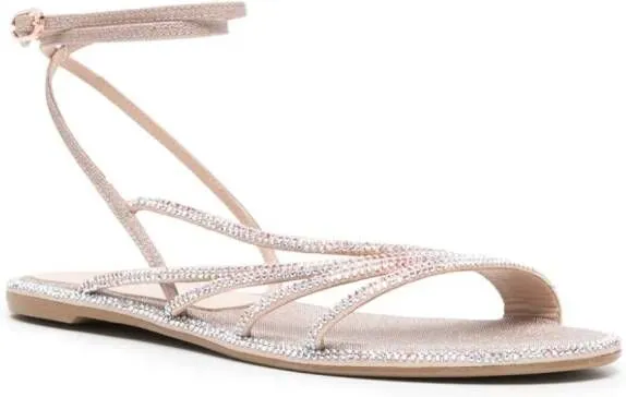 Le Silla Scarlet crystal-embellished sandals Neutrals