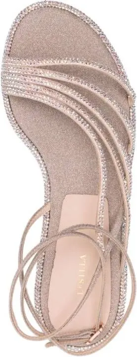 Le Silla Scarlet crystal-embellished sandals Neutrals