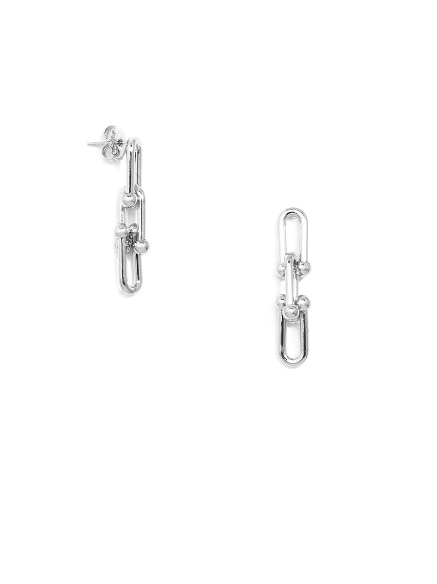 Linked Clips Drop Earrings