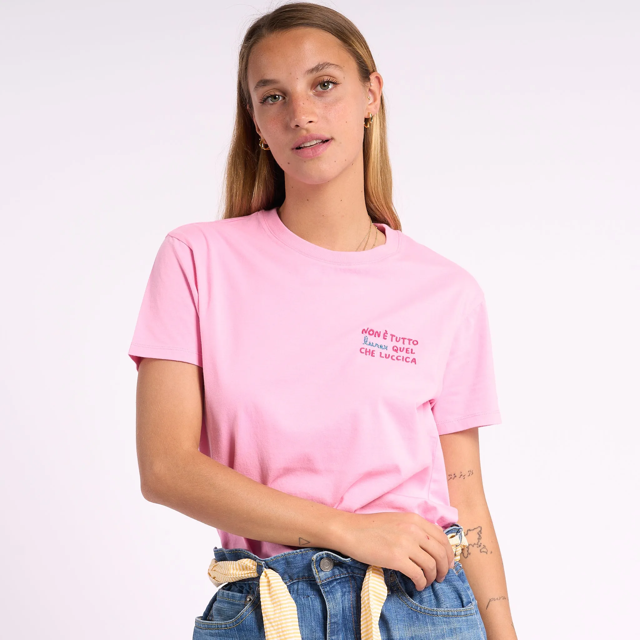 Mc2 Saint Barth T-shirt Non Lurex Rosa Donna