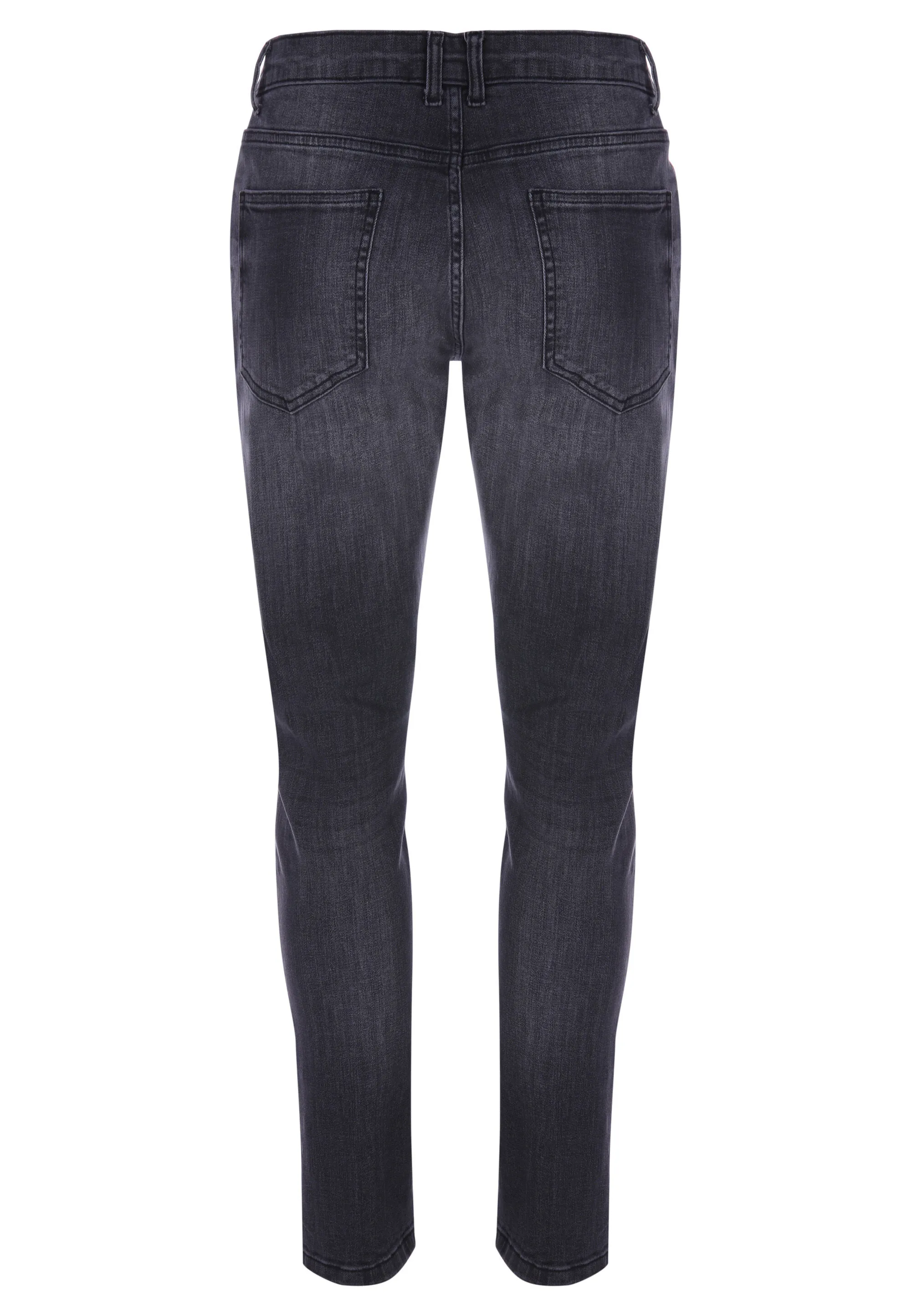 Mens Grey Stretch Slim Jeans