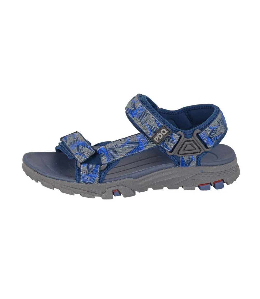 Mens logo sandals navy/grey PDQ