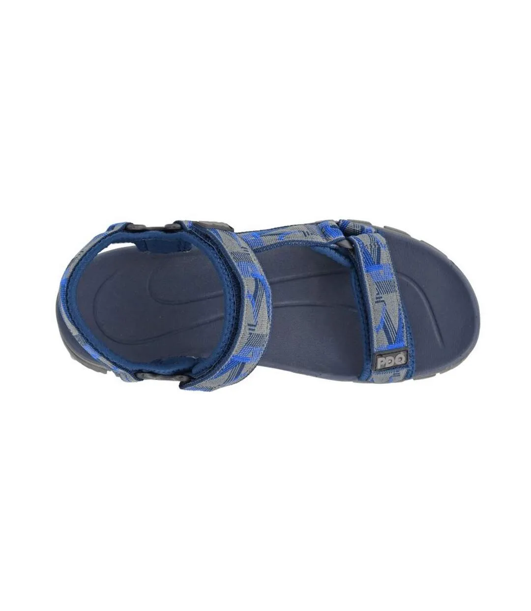 Mens logo sandals navy/grey PDQ