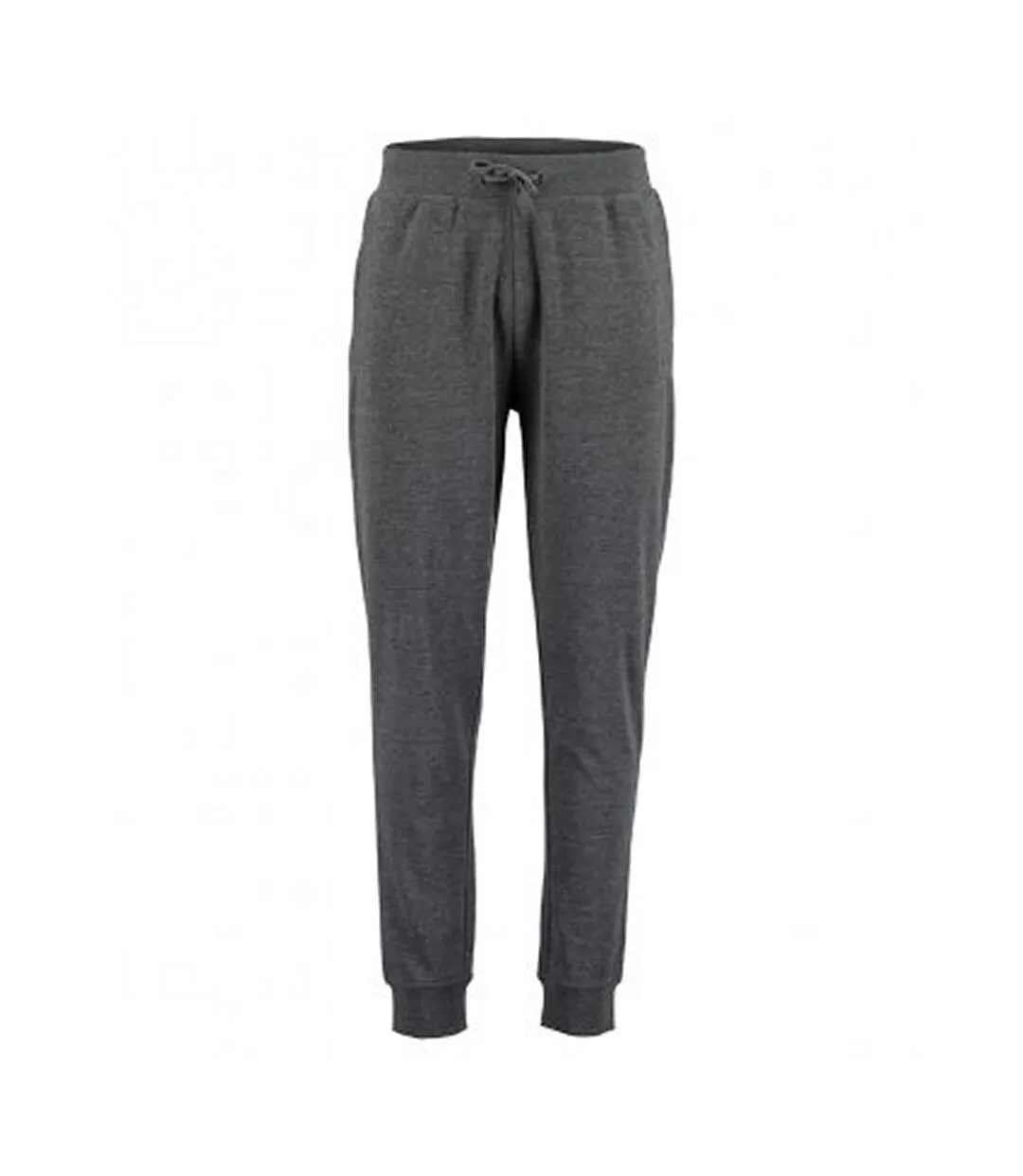 Mens slim fit sweat pants dark grey marl Kustom Kit