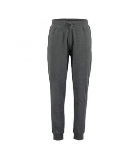 Mens slim fit sweat pants dark grey marl Kustom Kit