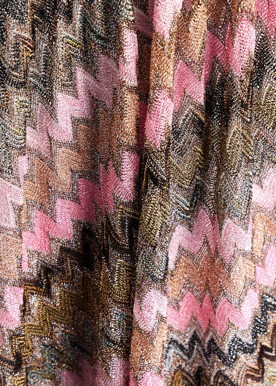 MISSONI Zigzag-intarsia fine-knit scarf  
                         
                     
                