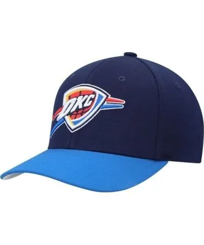 Mitchell & Ness Men's NBA Navy/Blue Oklahoma City Thunder MVP Team Two-Tone 2.0 Stretch-Snapback Hat