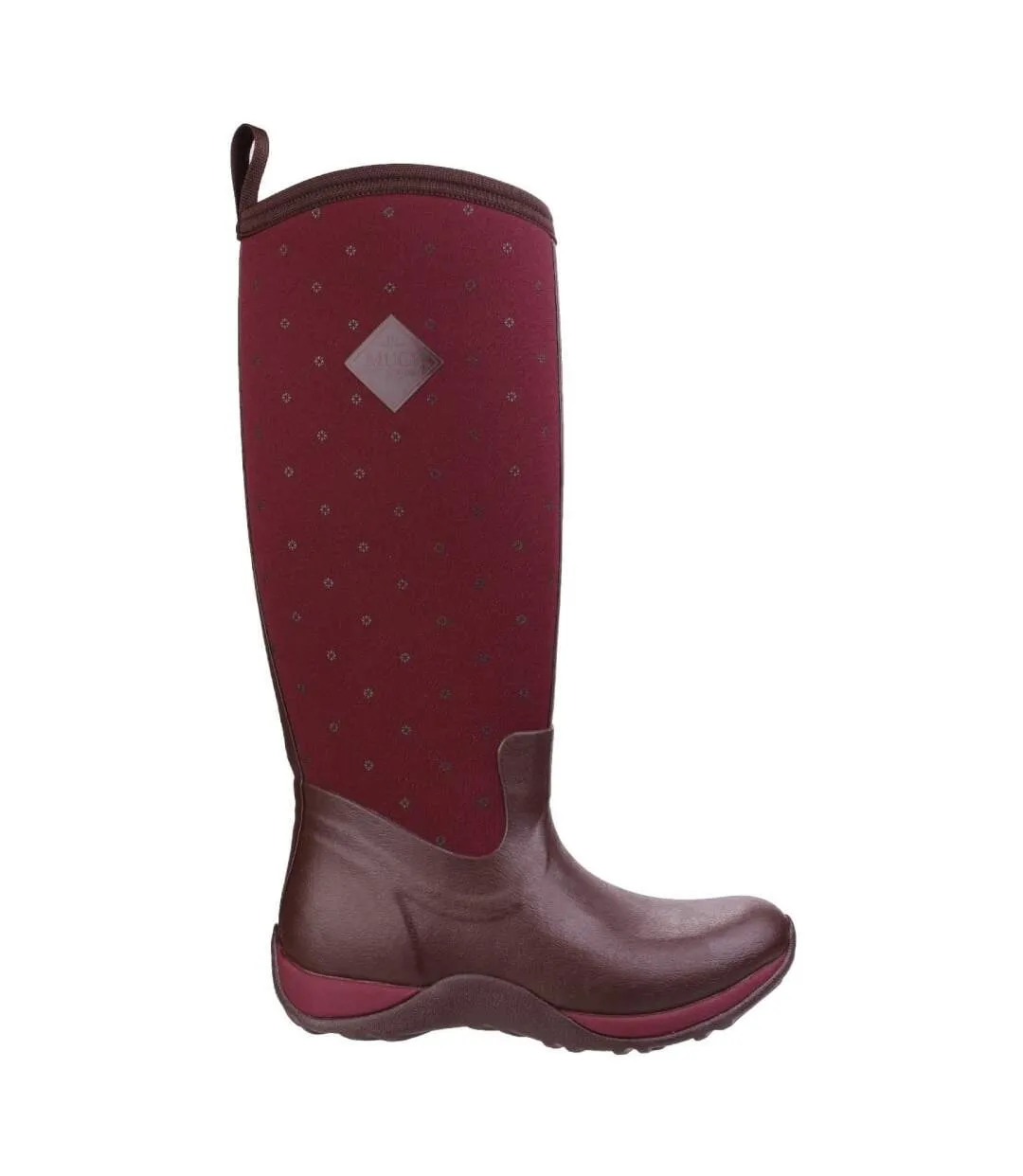 Muck Boots Unisex Arctic Adventure Pull On Wellington Boots (Black/Maroon) - UTFS4285