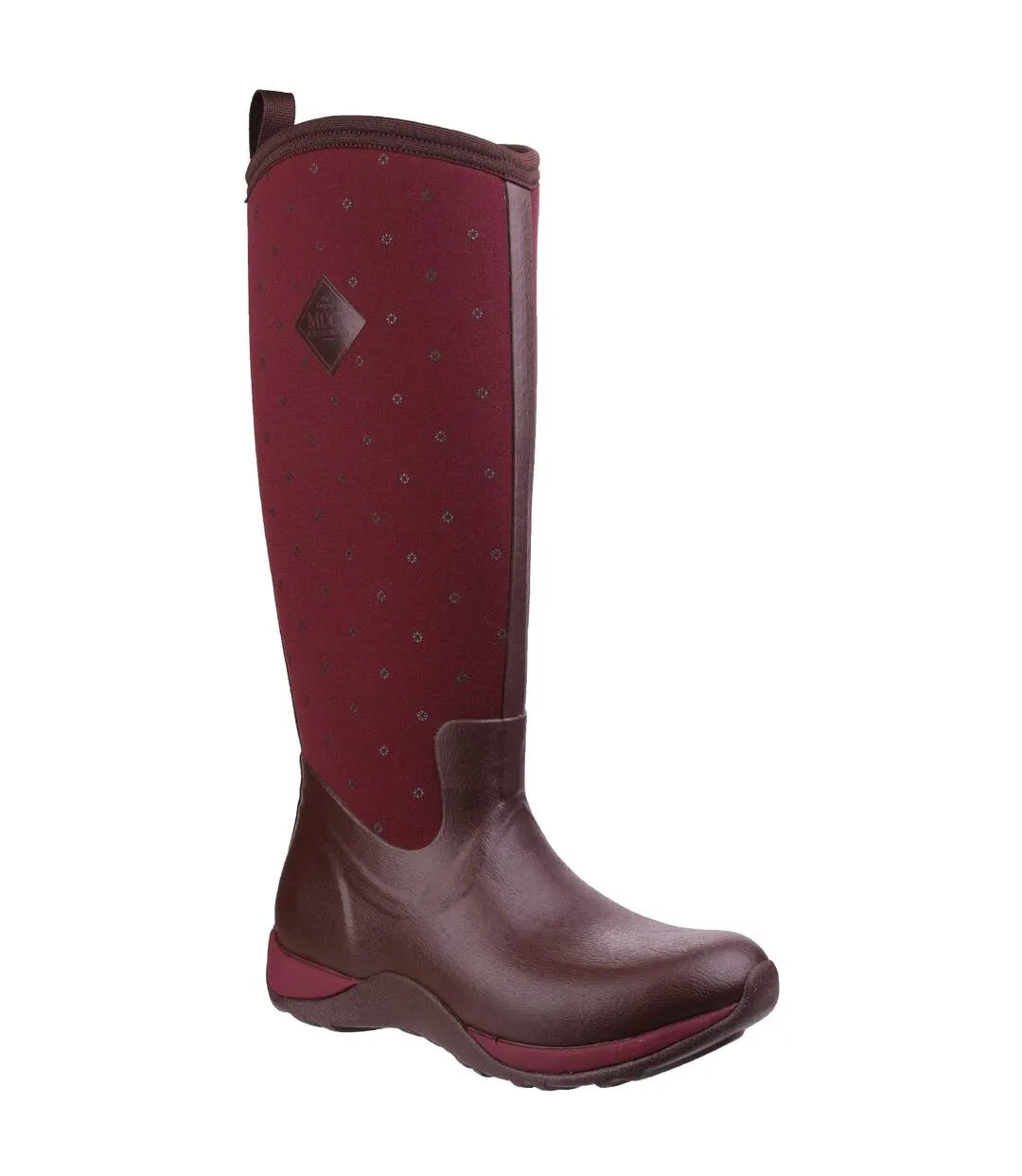 Muck Boots Unisex Arctic Adventure Pull On Wellington Boots (Black/Maroon) - UTFS4285