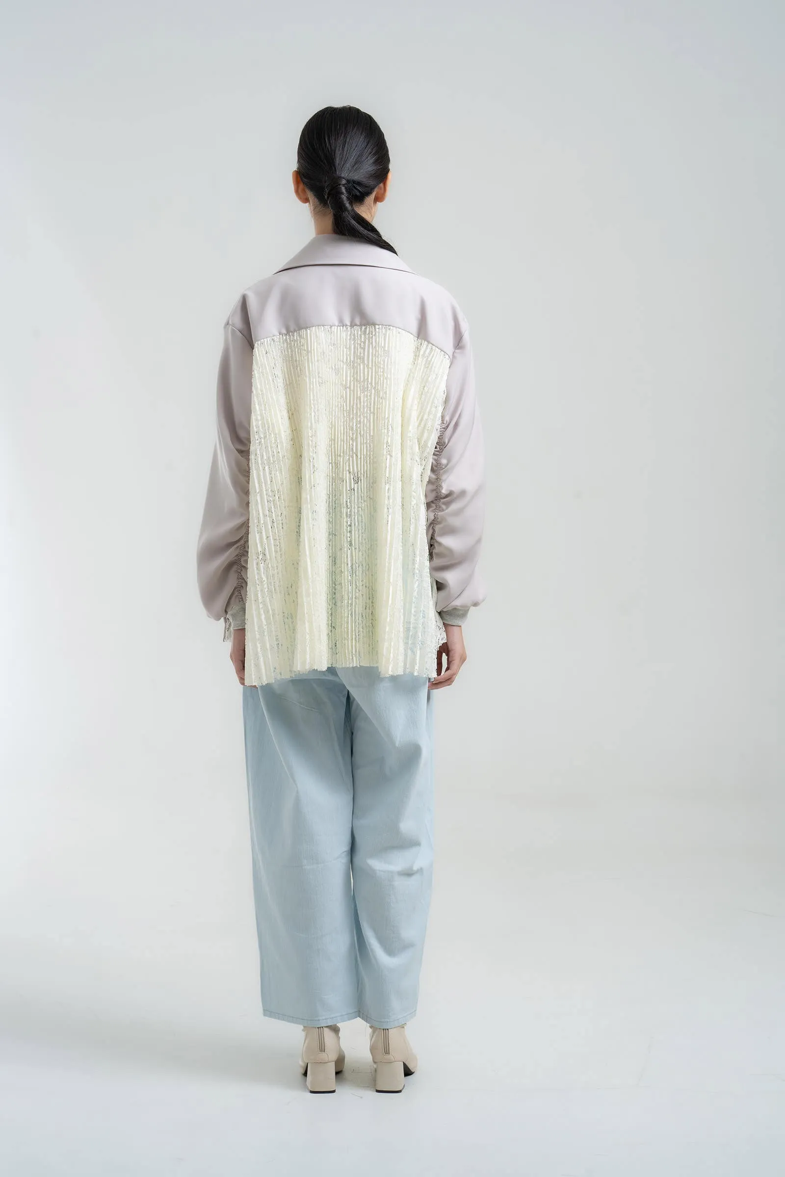 Off White Helena Outer with Back Pleats