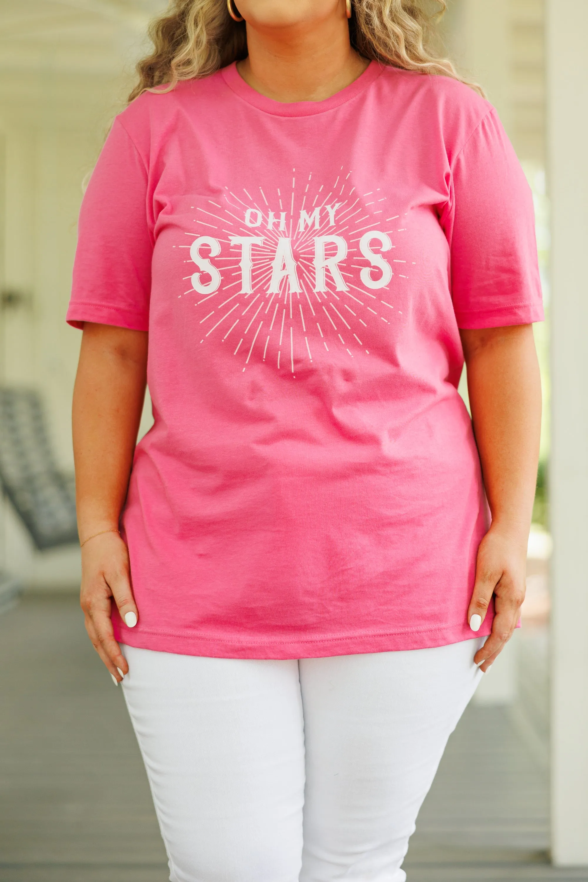 Oh My Stars Tee, Charity Pink