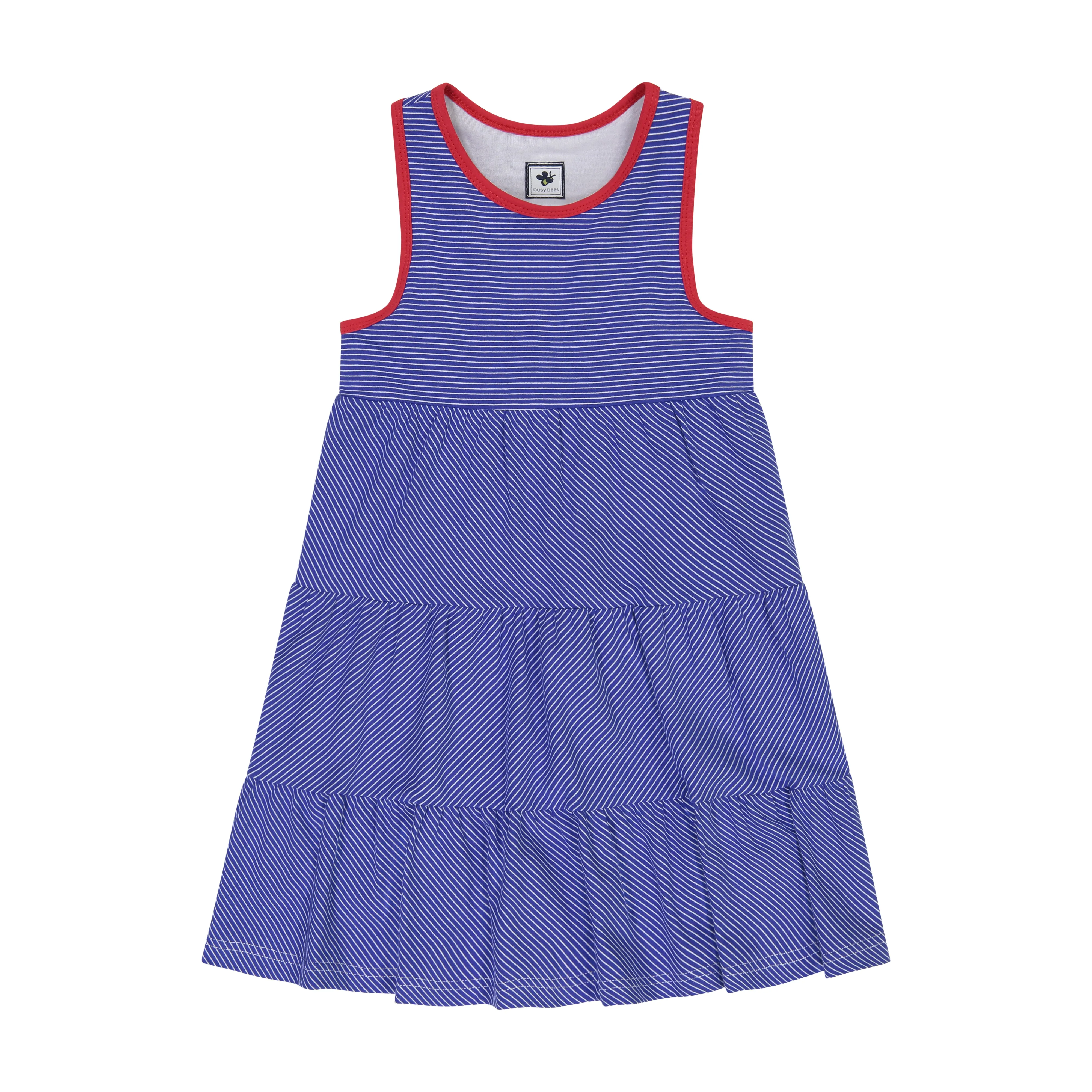 Parker Racerback Dress Royal Blue Stripe Knit