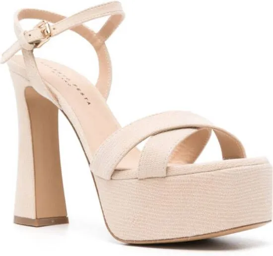 Roberto Festa Trink 130mm suede sandals Neutrals