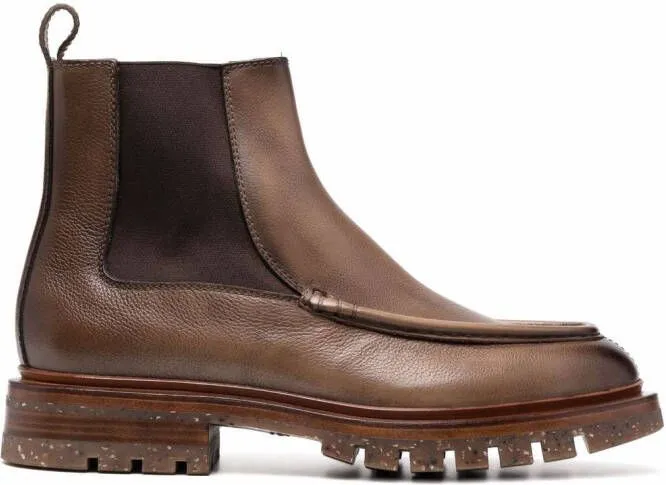 Santoni Beatles chelsea boots Brown