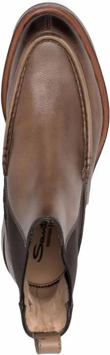 Santoni Beatles chelsea boots Brown