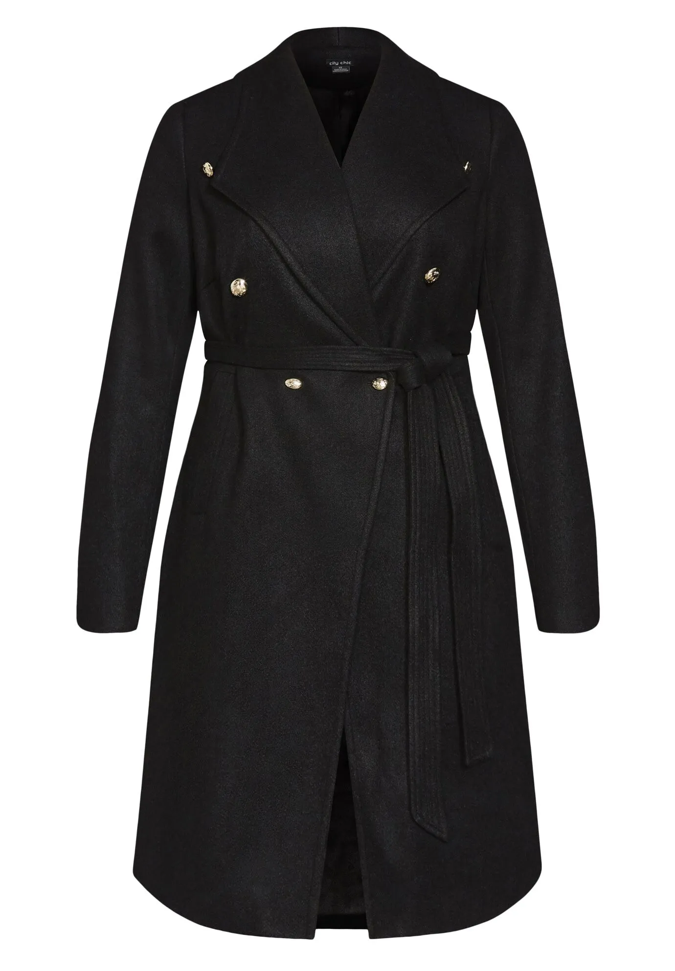 Sassy Military Coat - black