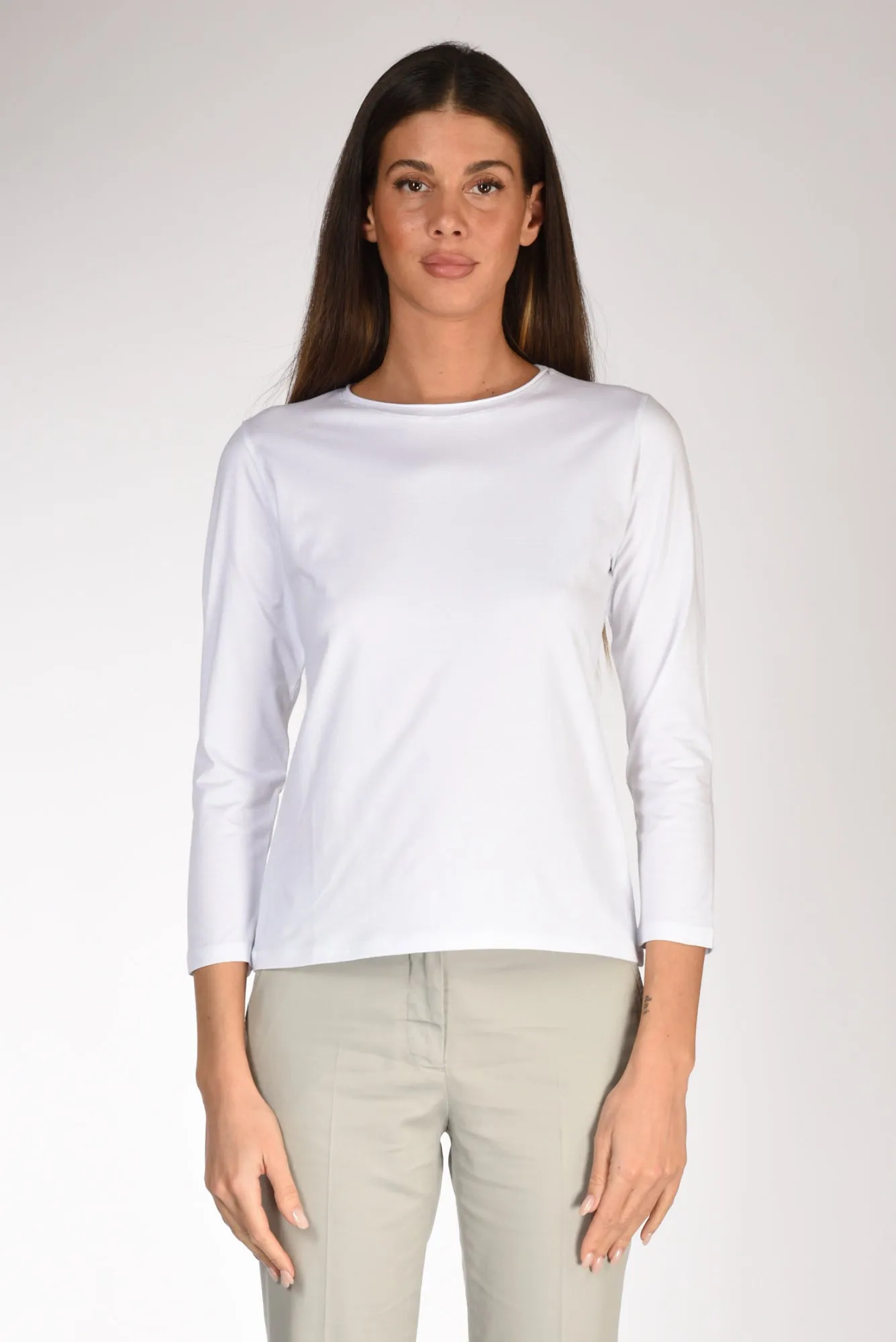 Shirt C Zero Tshirt Girocollo Bianco Donna