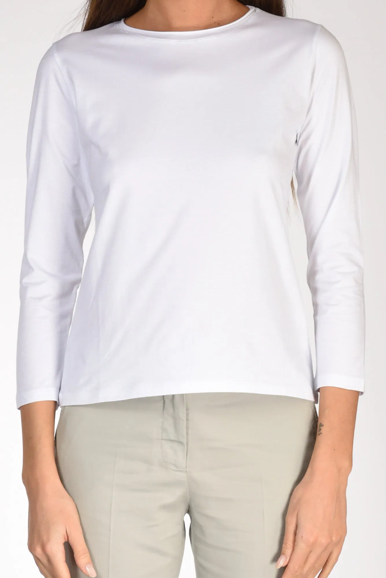 Shirt C Zero Tshirt Girocollo Bianco Donna