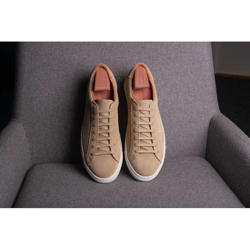 Skolyx Premium sneaker in sand suede