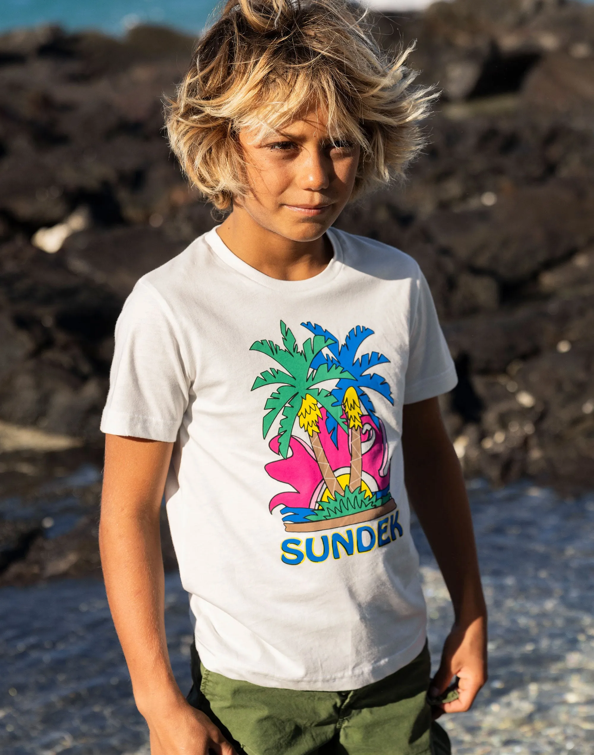 T-SHIRT MANICA CORTA STAMPA SUNDEK ISLAND