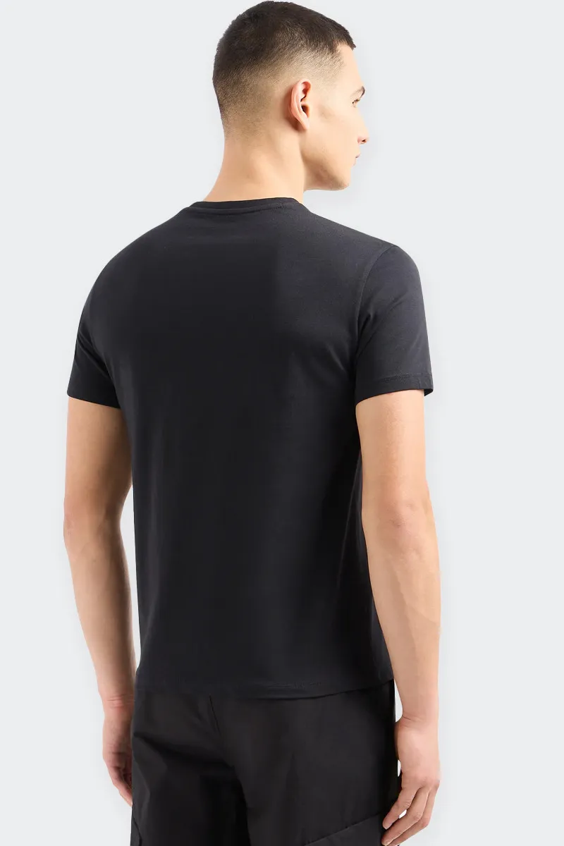 T-SHIRT REGULAR FIT STAMPA LOGO NERA