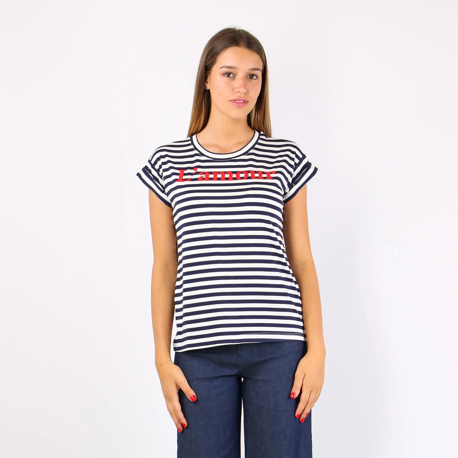 T-shirt Riga Amour Bianco/blu