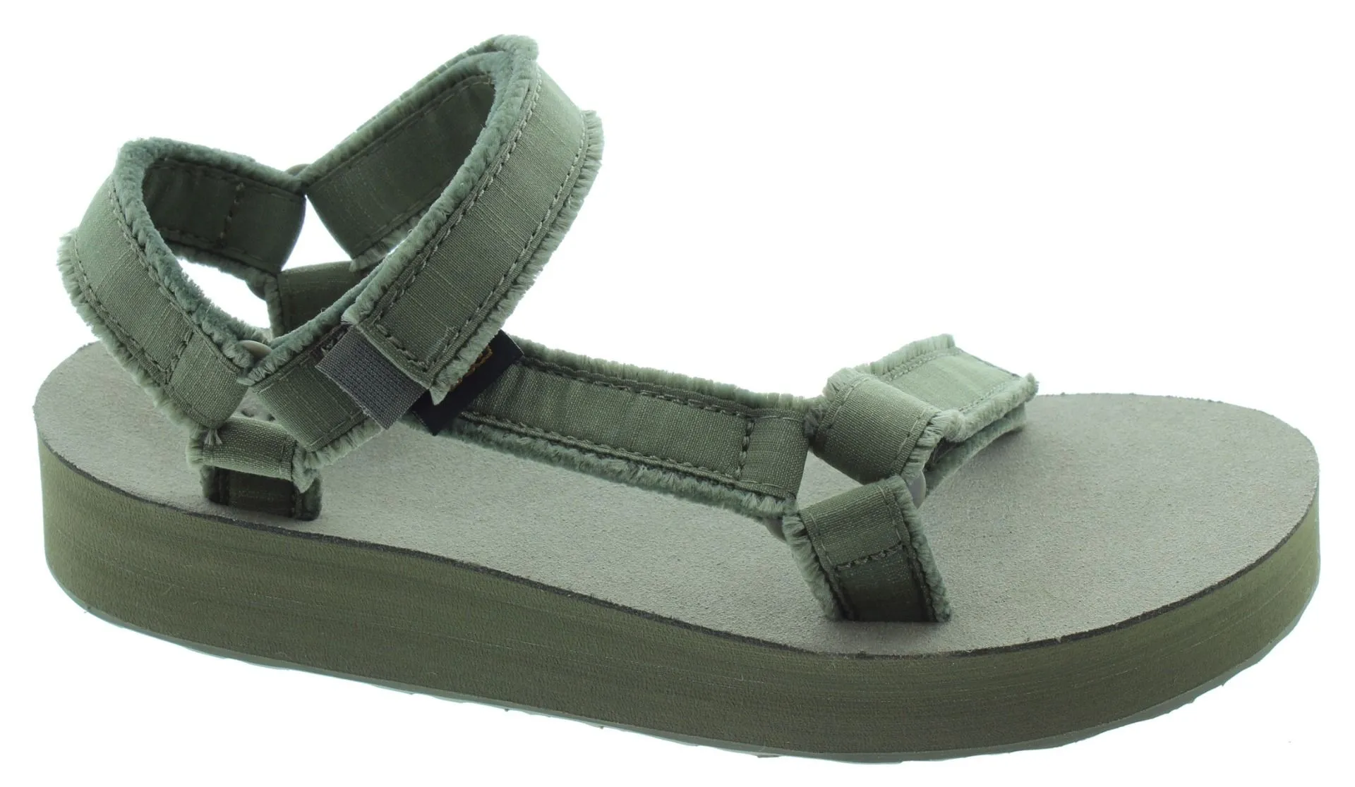 TEVA Ladies Midform Universal Canvas Sandals In Olive