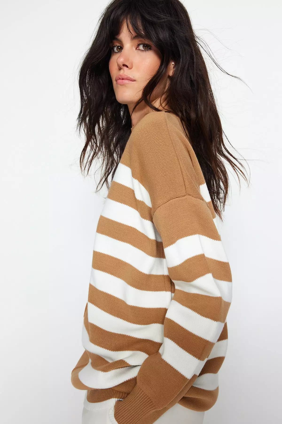 Trendyol Striped Stitch Detailed Sweater