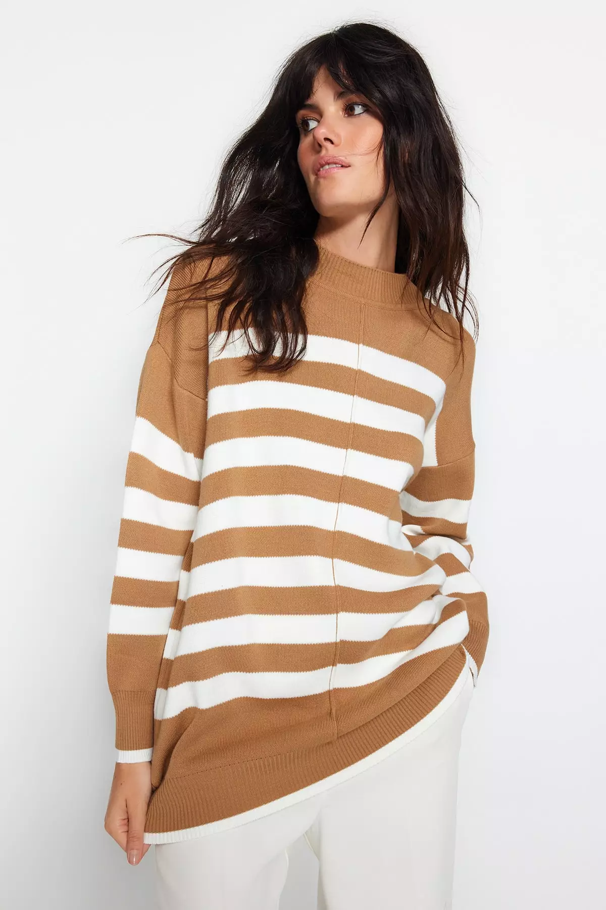 Trendyol Striped Stitch Detailed Sweater