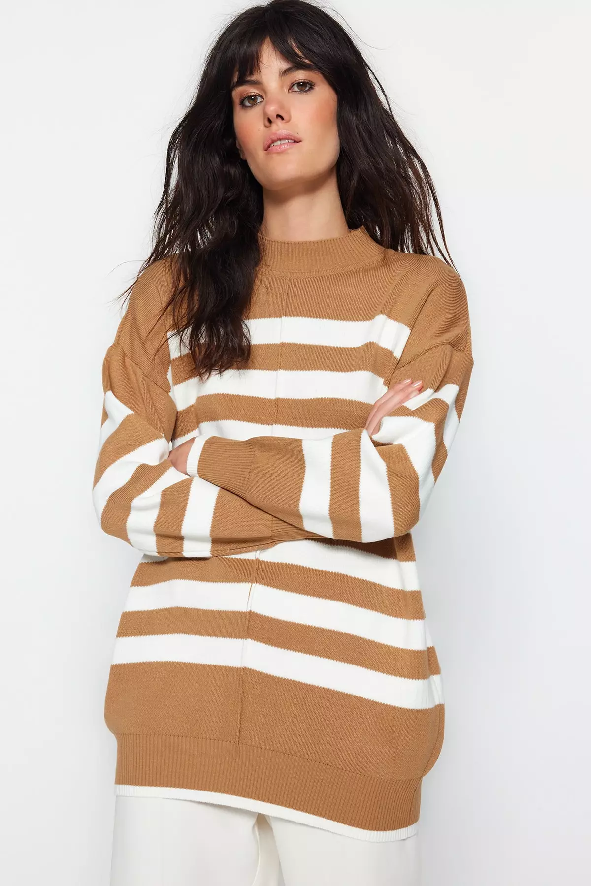 Trendyol Striped Stitch Detailed Sweater