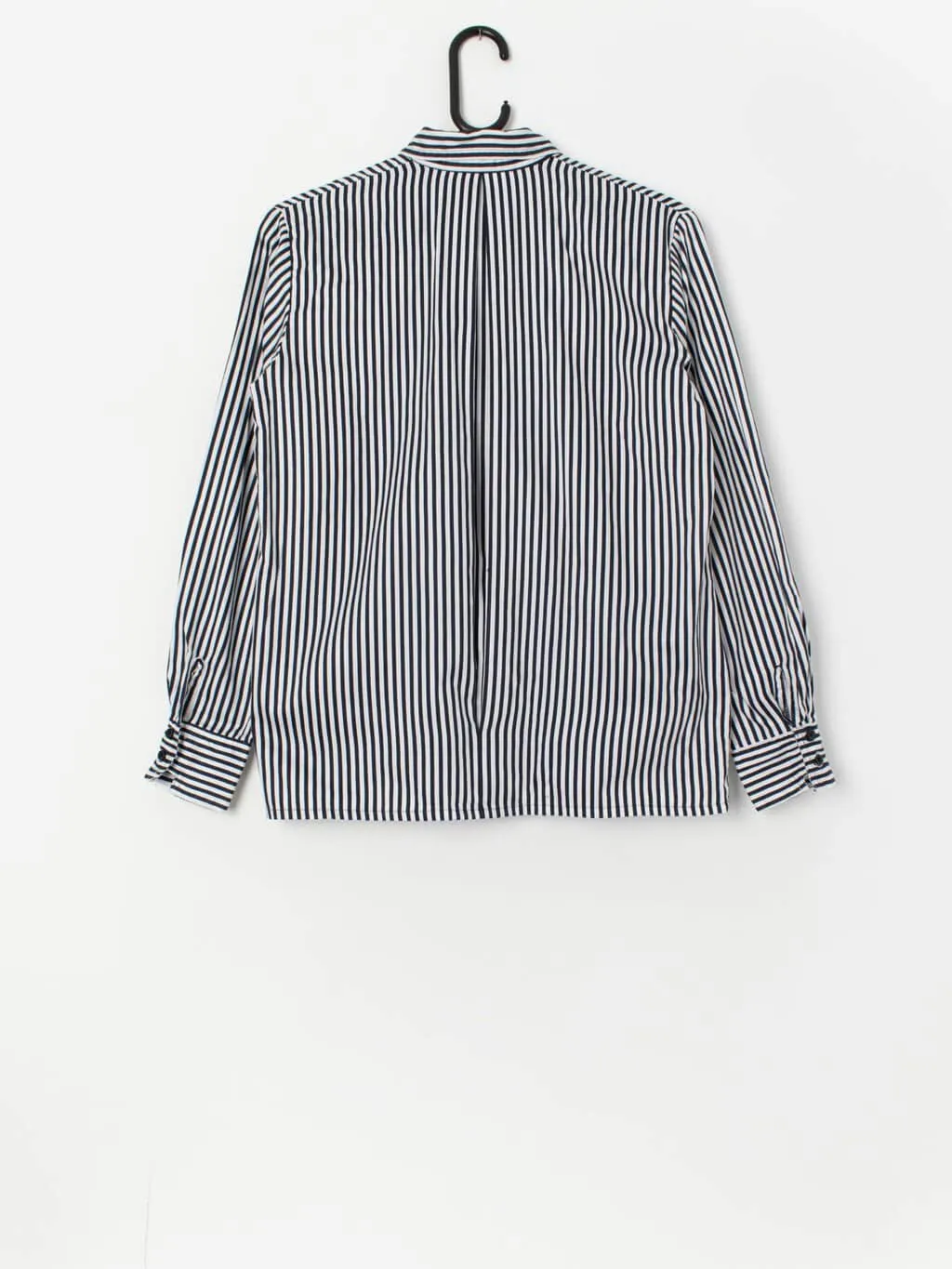 Vintage Laird-Portch striped blouse in navy and white – Medium