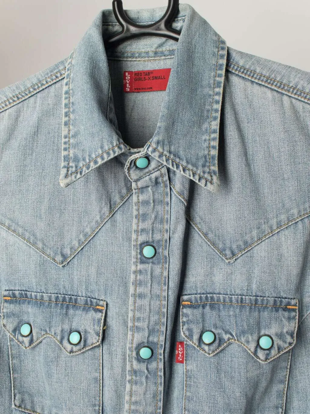 Vintage Levis blue denim western shirt / blouse – XS