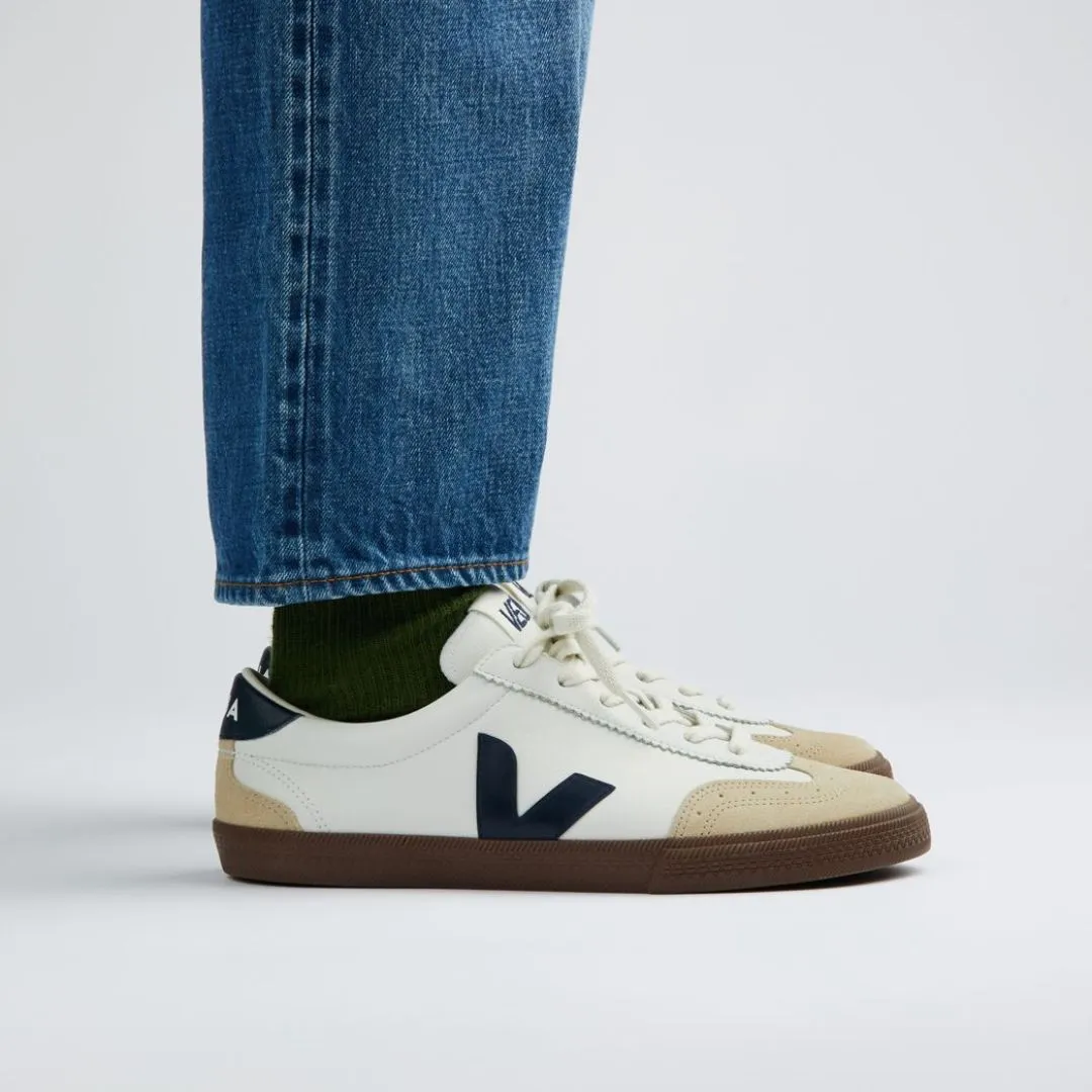 Volley Leather Sneaker (White + Nautico Bark)